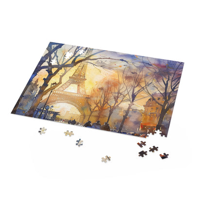 Eiffel Tower Watercolor Puzzle