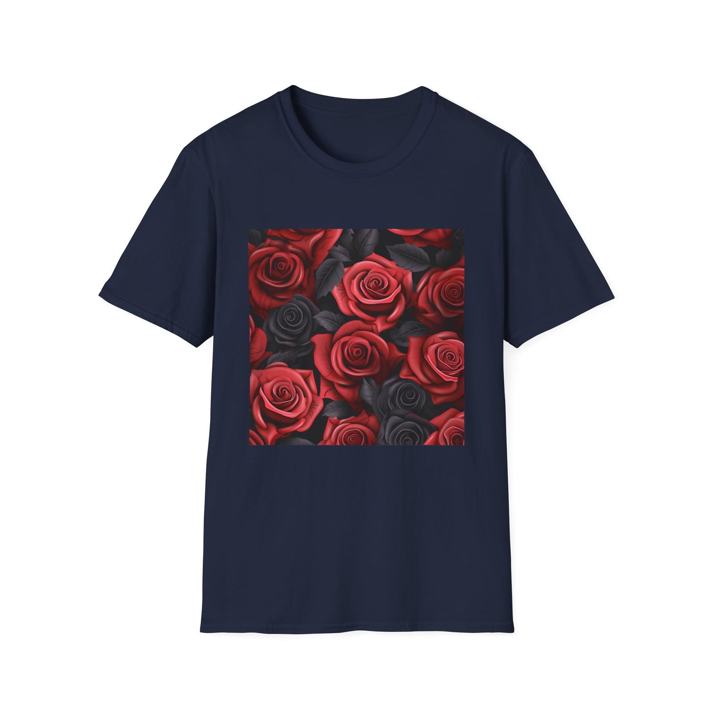 Crimson and Shadow Rose Tee