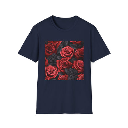 Crimson and Shadow Rose Tee