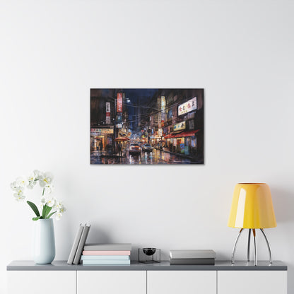 Tokyo Night Skyline Canvas Print