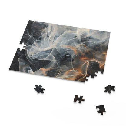 Abstract Smoke Art Jigsaw Puzzle - Vibrant colors and swirling patterns for a mesmerizing challenge.