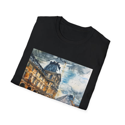 The Louvre in Watercolor: A Parisian Dream on a T-shirt