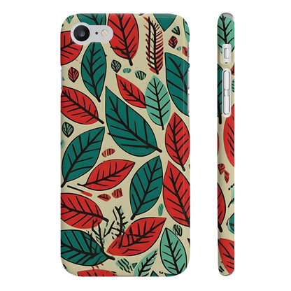 Crimson & Clover: Modern Leaf Pattern Phone Case