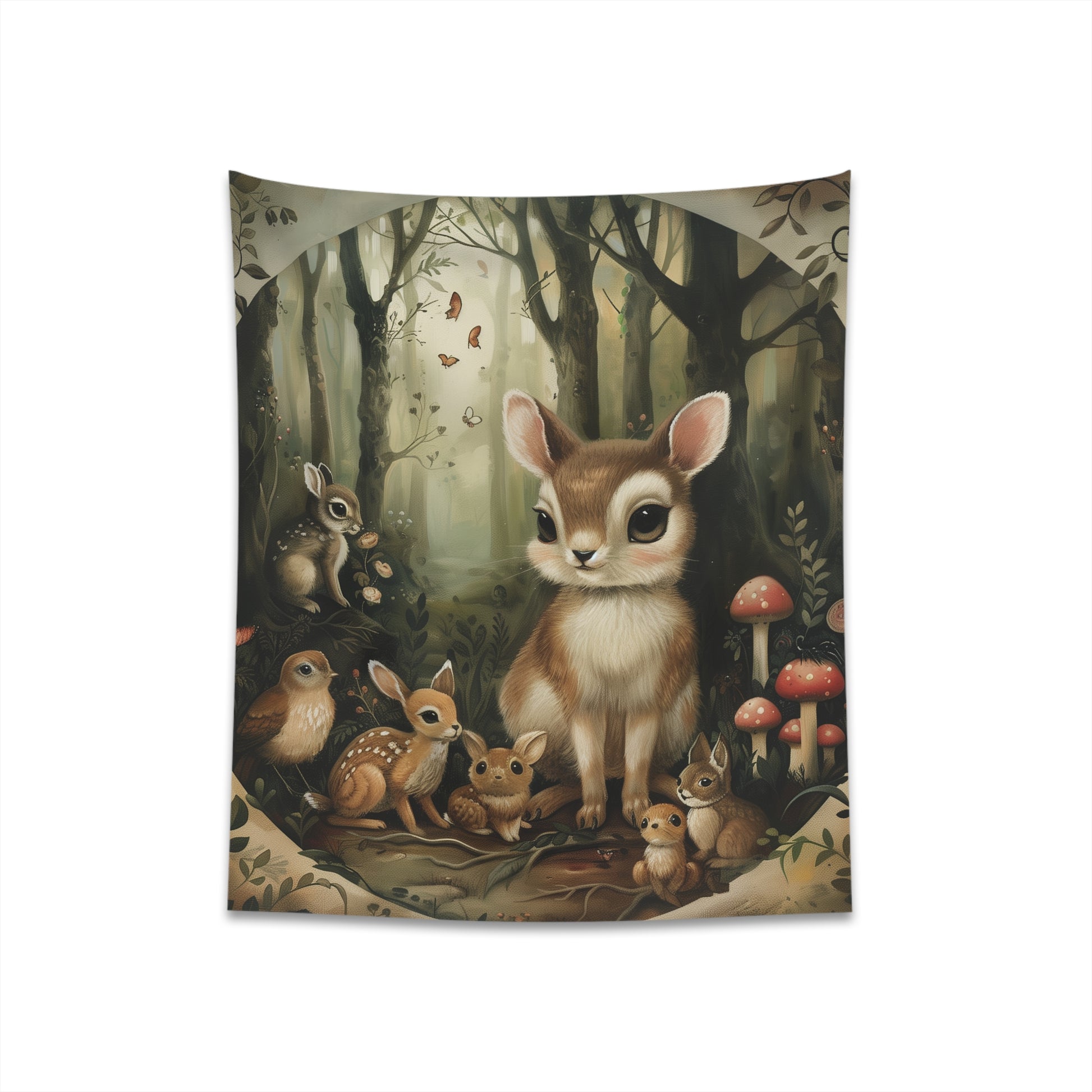 Adorable Forest Friends Woodland Tapestry | High-Quality & Perfect for Nature Lovers | Makes a Great Gift | Available in Multiple Sizes