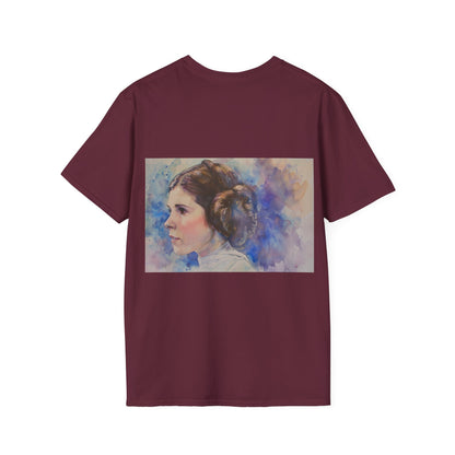 Princess Leia Watercolor Tee: Galactic Glamour