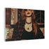 90s Retro Grunge Abstract Texture — Canvas Wall Art — Side Profile & Stretched Corner Detail