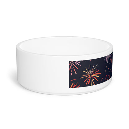 Vibrant Fireworks Pet Bowl