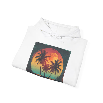 Tropical Twilight Retro Sunset Hoodie