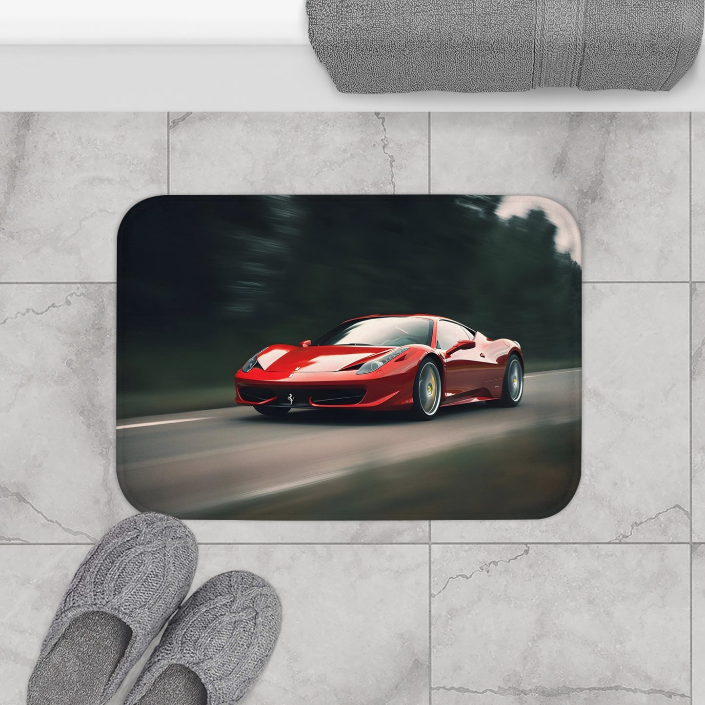 Ferrari Finish Line Bath Mat