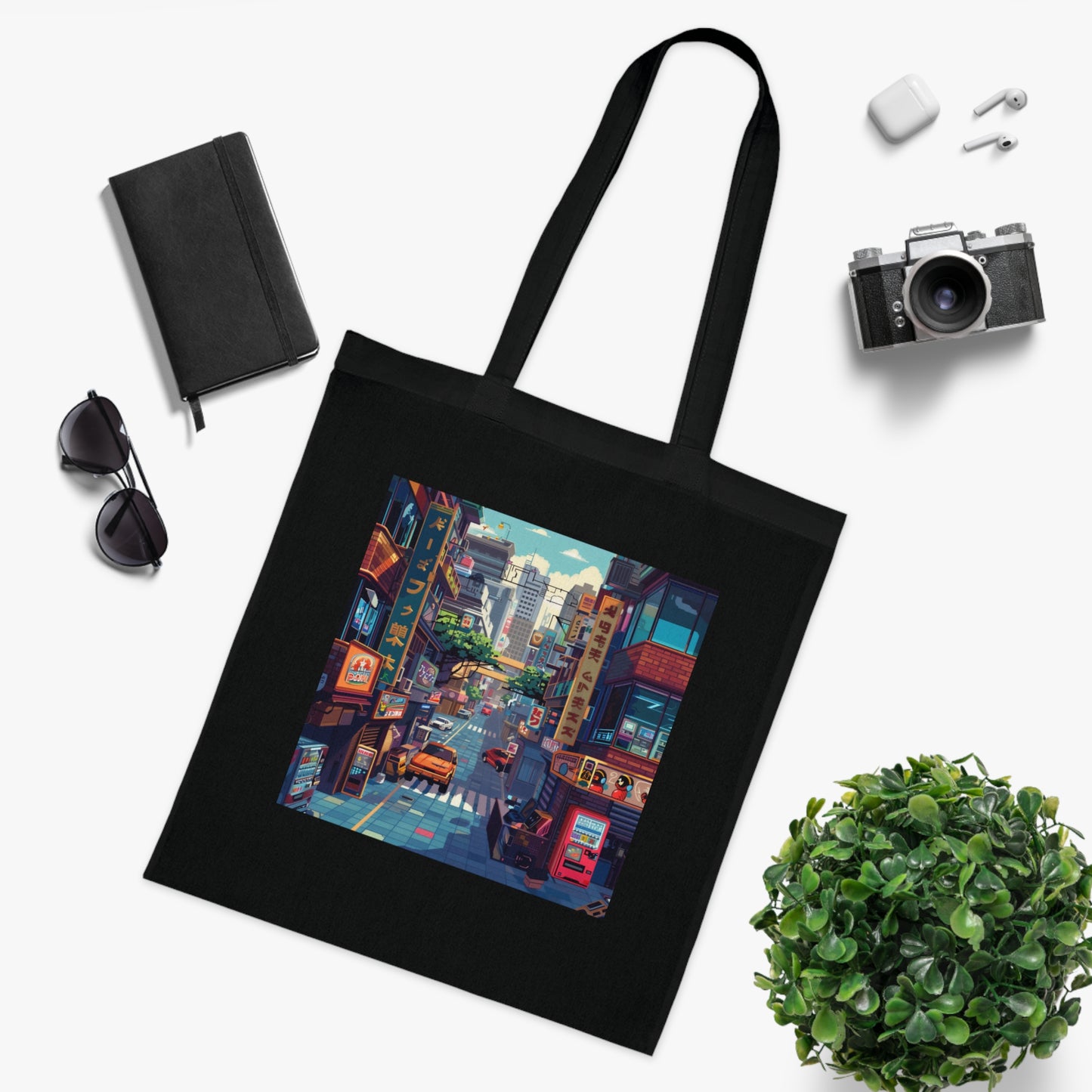 "8-Bit Hero Tote Bag - Retro Video Game Pixels Design - High-Quality and Stylish - Perfect Gift for Gamers - Shop Now!"