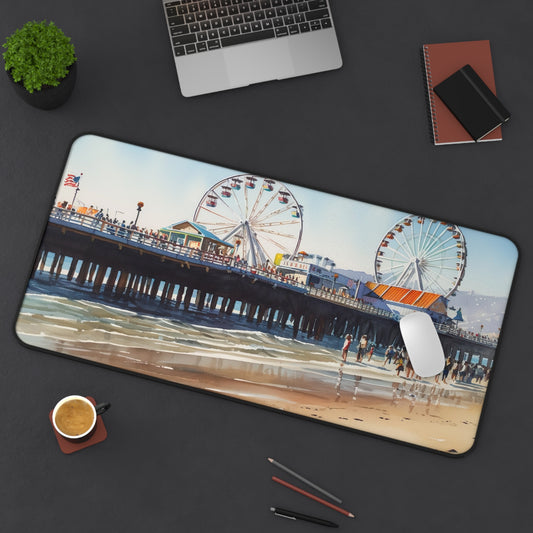 Beach Pier Desk Mat | Desk Mat | Accessories, Back-to-School, Desk, Fall Bestsellers, Home & Living, Mouse pad, Mouse Pads, Mousepad, Seasonal Picks, Stationery, TikTok | Prints with Passion