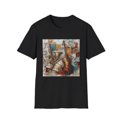 Symphony of Sound: Music Notes & Instruments T-Shirt | T-Shirt | DTG, Men's Clothing, Regular fit, T-Shirts, Unisex, Women's Clothing | Prints with Passion