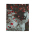 Spacesuit Blooming with Rose Petals Plush Fleece Throw Blanket