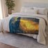 Dream Weaver Creating World from Light — Plush Fleece Throw Blanket — Product Detail View 6