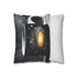 Coffee Mug with Galaxy Inside (Edition II) — 40×40 Cushion Cover — Soft Brushed Fabric Texture Close-Up