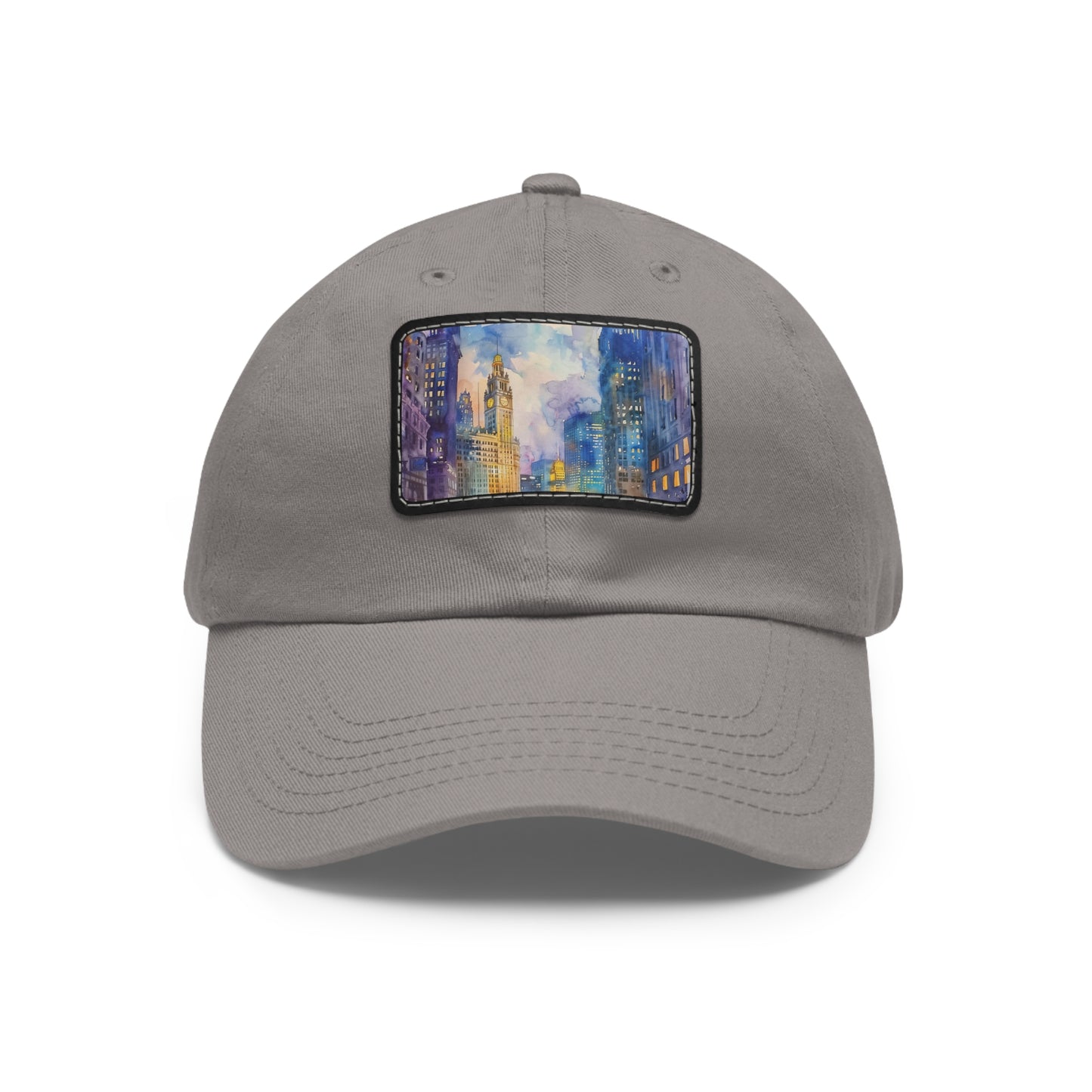 Chicago Skyline Watercolor Cap