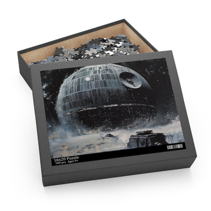 "Death Star Wars Puzzle - intricate jigsaw with iconic design for Star Wars fans and puzzle enthusiasts"