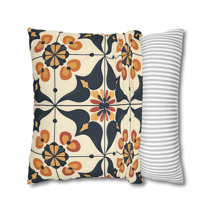 "Vibrant Artisan Tiles Pillowcase - Elevate Bedroom Decor with Seamless Pattern Design"