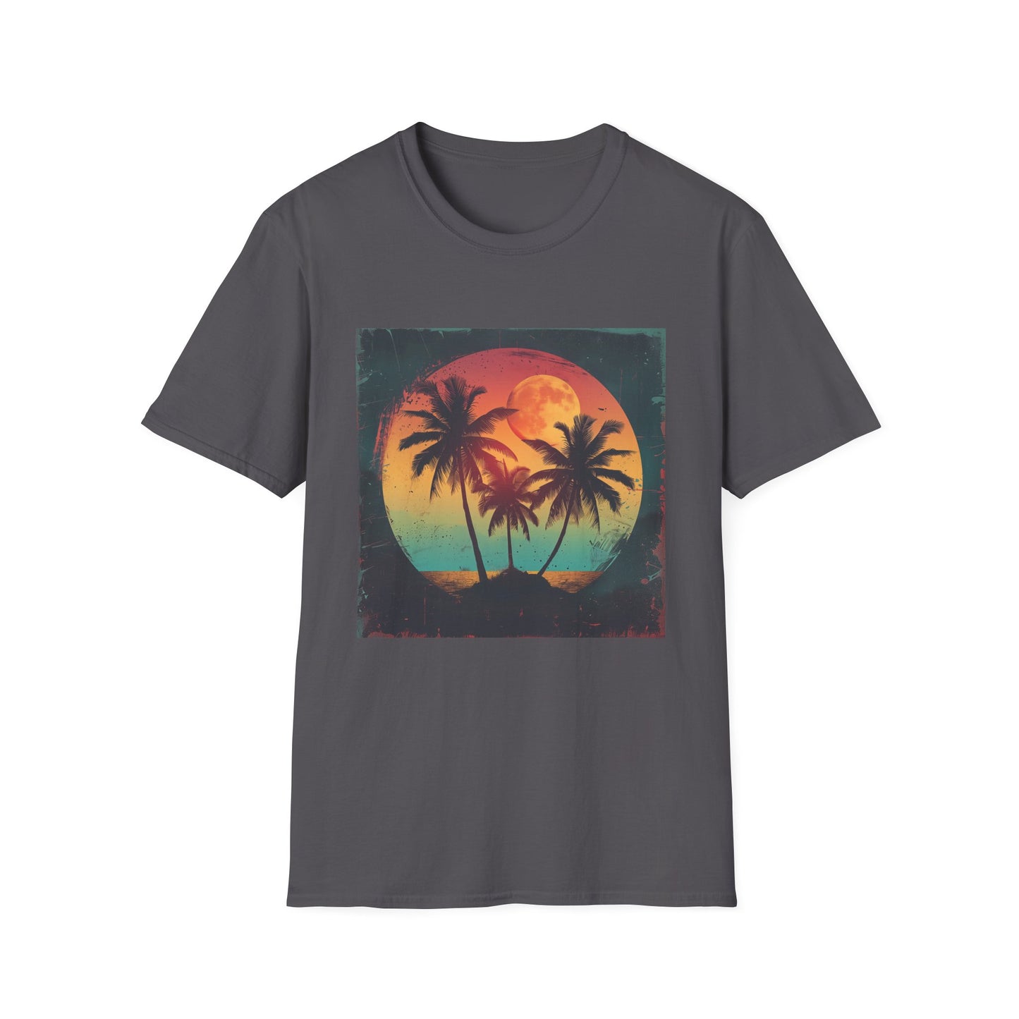 Palm Paradise: Retro Sunset Escape Tshirt