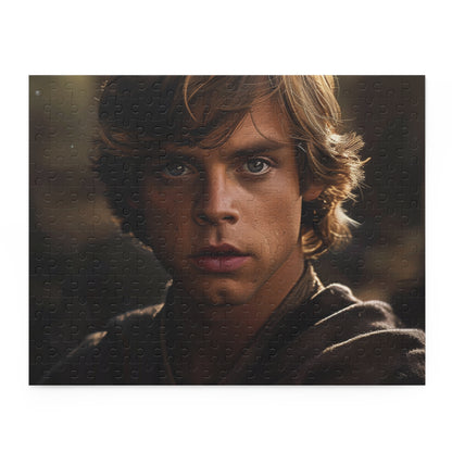 "Luke Skywalker Jedi Puzzle - Piece together epic journey of Jedi Luke, challenging jigsaw with iconic image. May the Force be with you!"