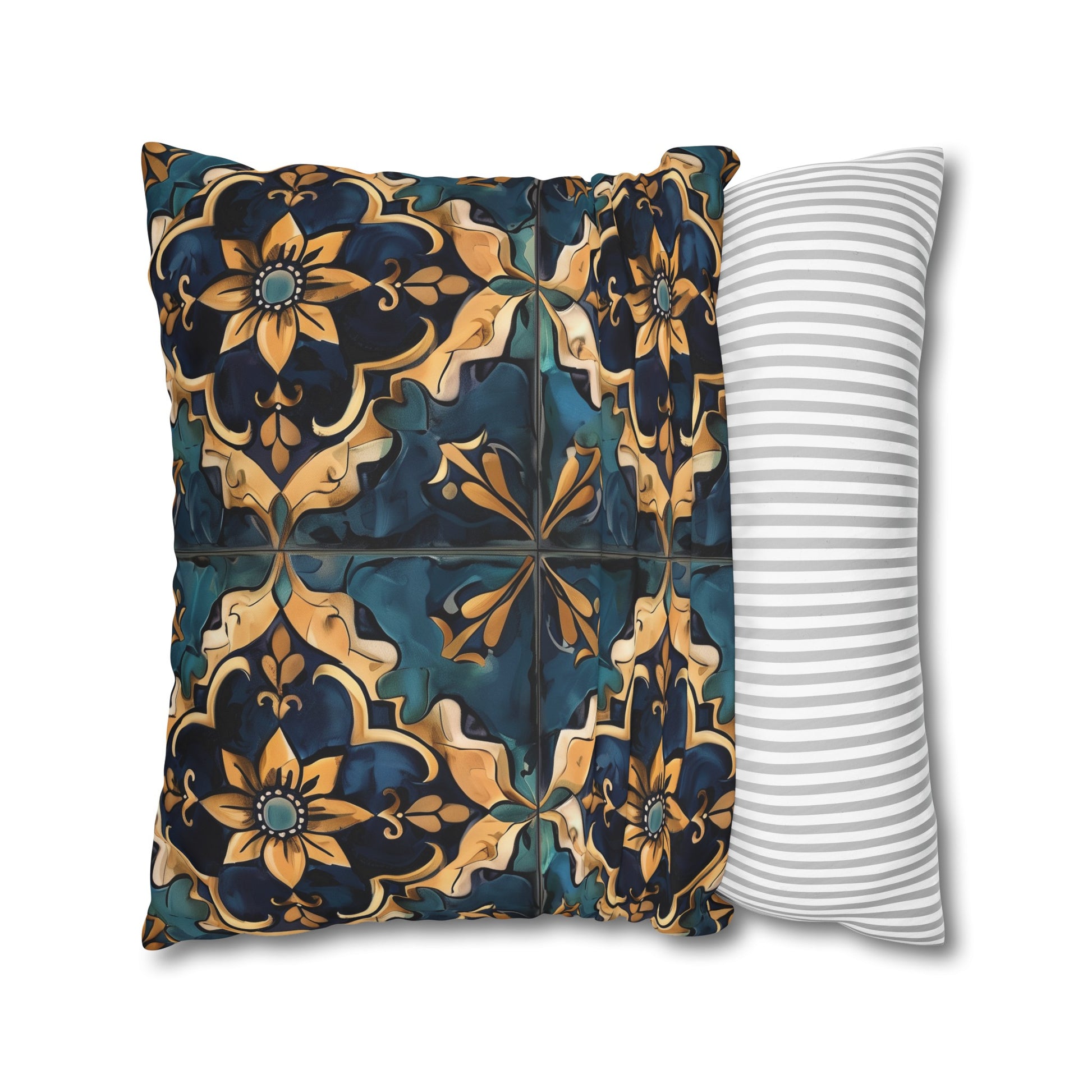 Artisan Tiles Pillow Case Collection - Elevate your bedroom with a seamless tile-inspired pattern for a touch of elegance and style.