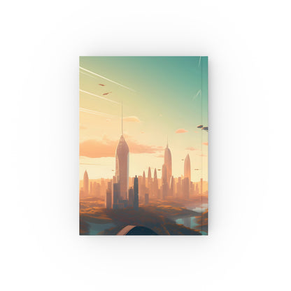 "Future Cityscapes Journal: Explore urban innovation with this stylish, high-quality journal. Perfect for sci-fi writers and visionary thinkers!"