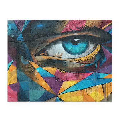 "Urban Graffiti Jigsaw Puzzle - Vibrant street art design with bold colors, perfect for art lovers and puzzle enthusiasts"