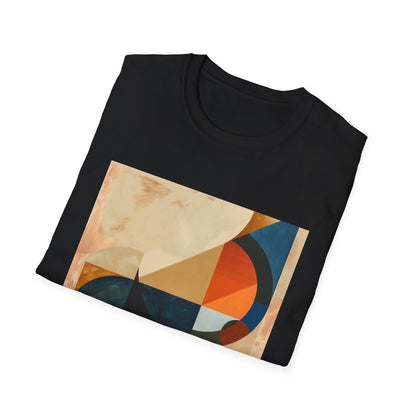 Abstract Art T Shirt - Geometric Symphony: Interwoven Worlds T-Shirt