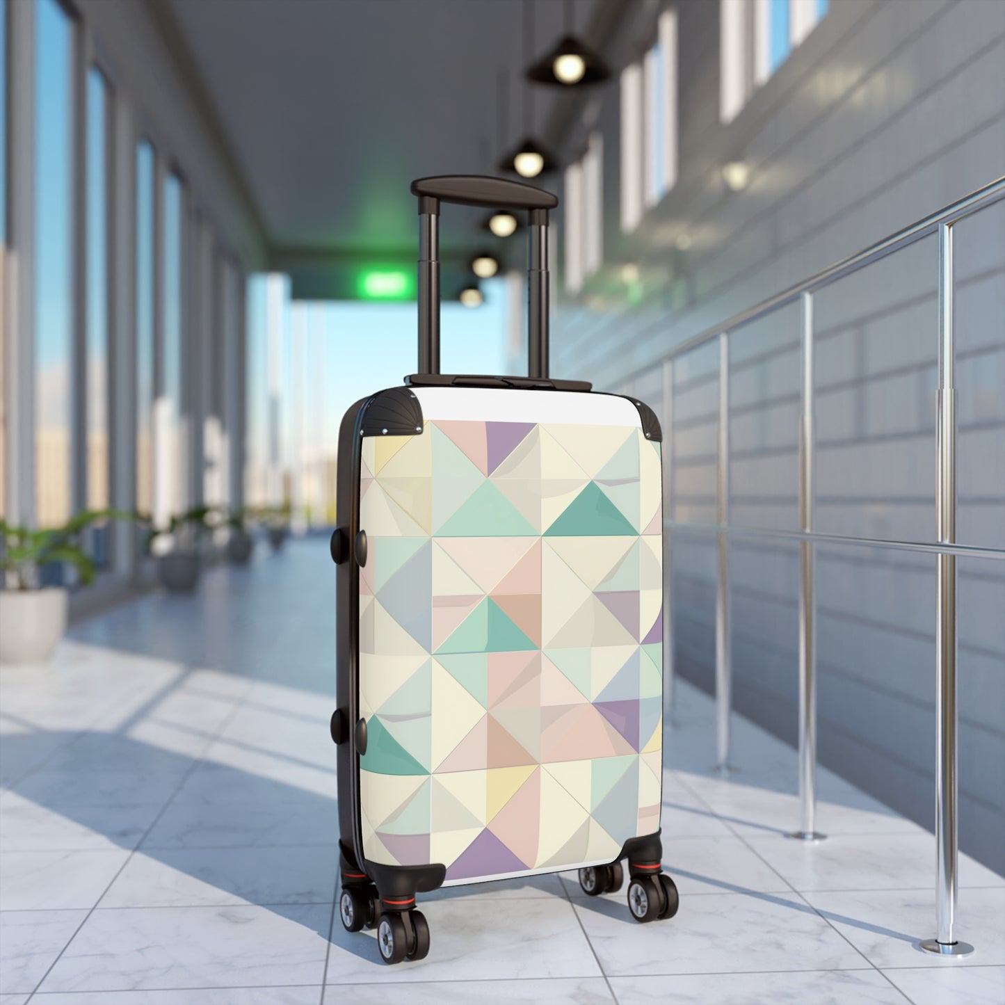 Chic Pastel Geometrics Suitcase Set