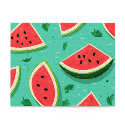 "Colorful Watermelon Hawaiian Jigsaw Puzzle - Relaxing tropical vibes for a fun challenge"