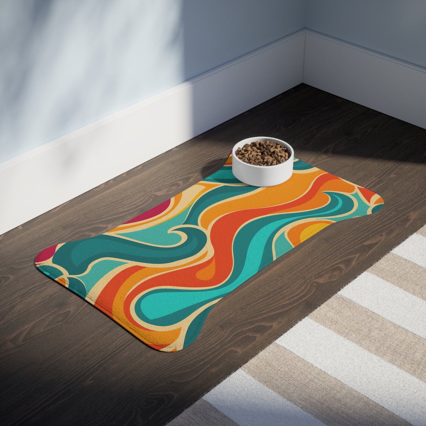 Wave Pattern Pet Feeding Mat