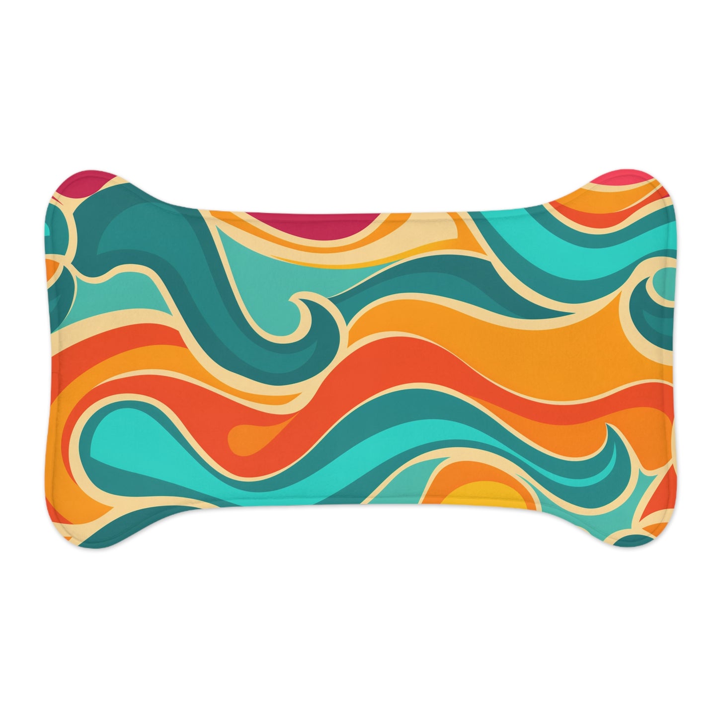 Wave Pattern Pet Feeding Mat