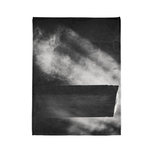 Echoes of Light Around Temple Monolith Plush Fleece Throw Blanket
