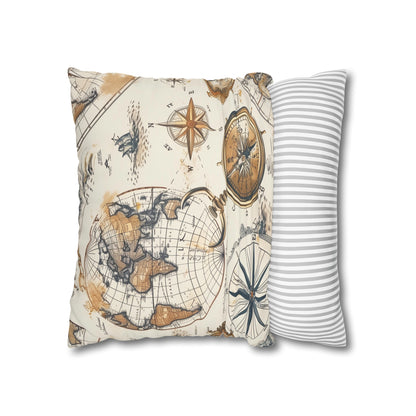 "Vintage Maps Pillowcase - Add charm to your space with this antique maps patterned pillow case"