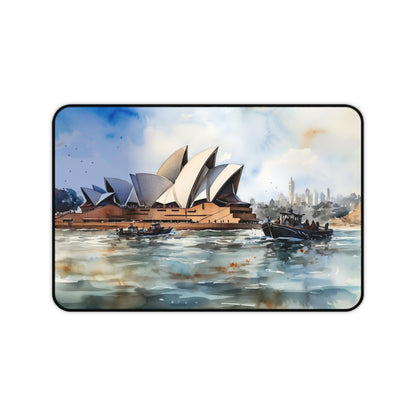 "Sydney Opera House Desk Mat - Cultural workspace accessory for music lovers and travelers"