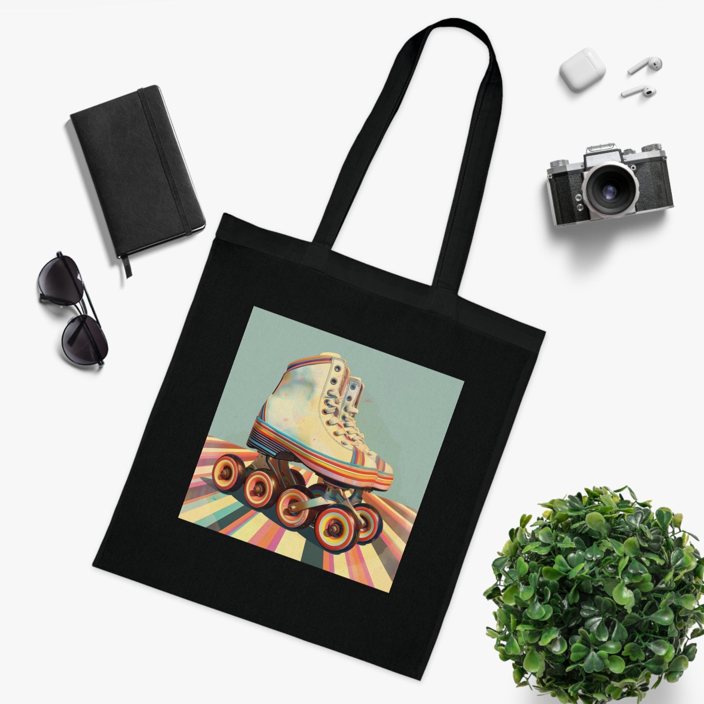 Retro Roller Vibes Tote Bag