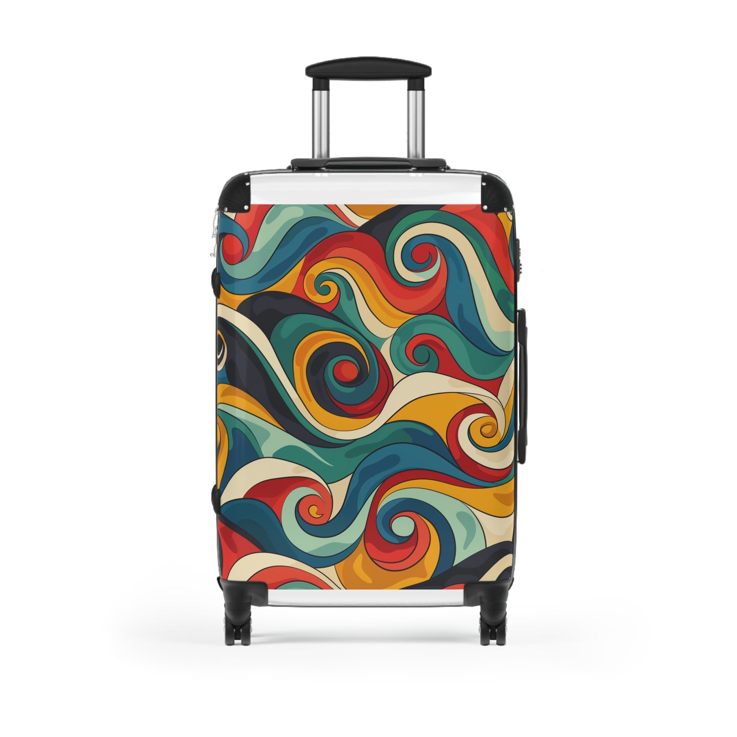 Retro Waves Vibrant Suitcase Pattern