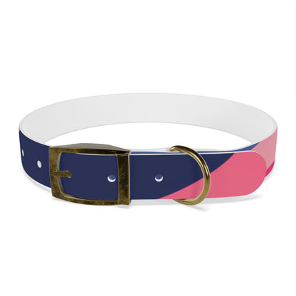 Vibrant Retro Waves Dog Collar