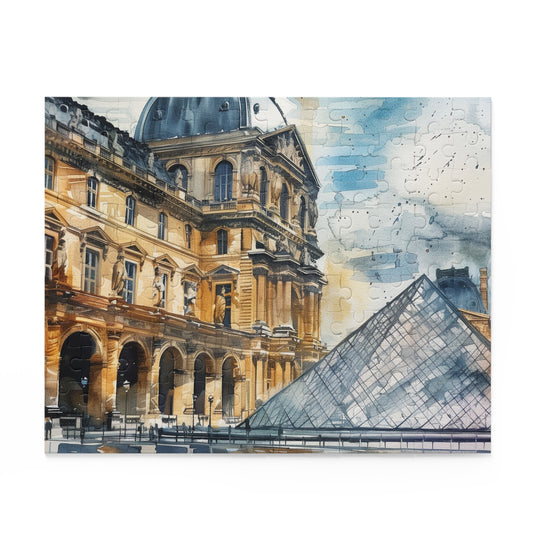 Paris Louvre Watercolor Jigsaw Puzzle