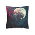 Glitch Garden under Digital Moon — 40×40 Cushion Cover — Front 40×40 cm Square Cushion View