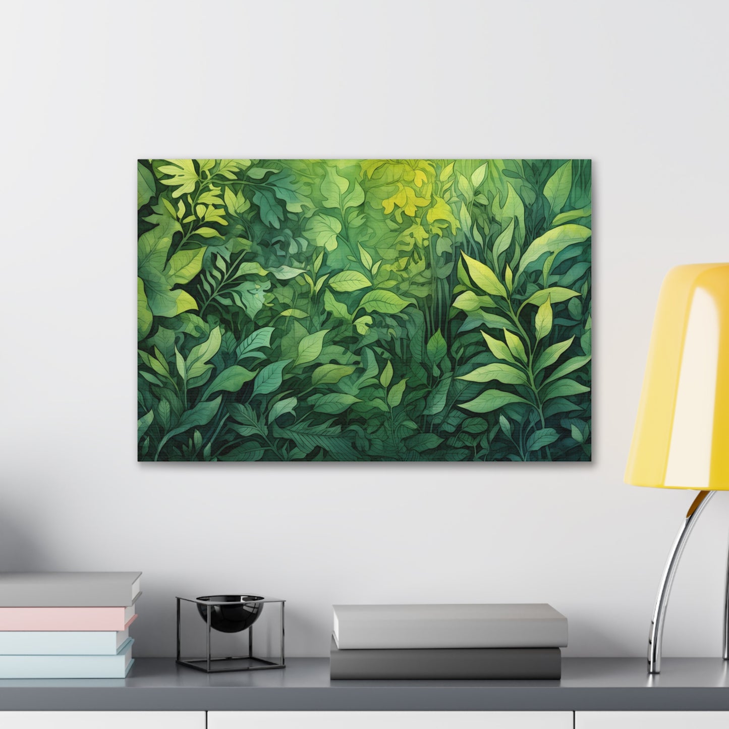 Summer Foliage Watercolor Canvas Print