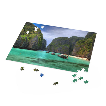 "Thai Paradise jigsaw puzzle featuring Koh Phi Phi Lagoon for relaxing unwind"