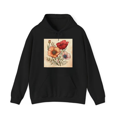 Wildflower Whisper: Nature's Beauty Floral Hoodie | Hoodies | DTG, Hoodies, Men's Clothing, Regular fit, Unisex, Women's Clothing | Prints with Passion