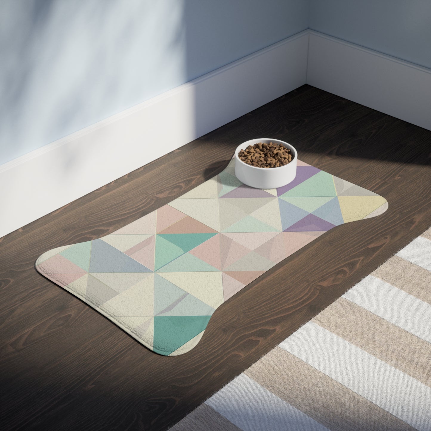 Chic Geometric Pet Feeding Mat