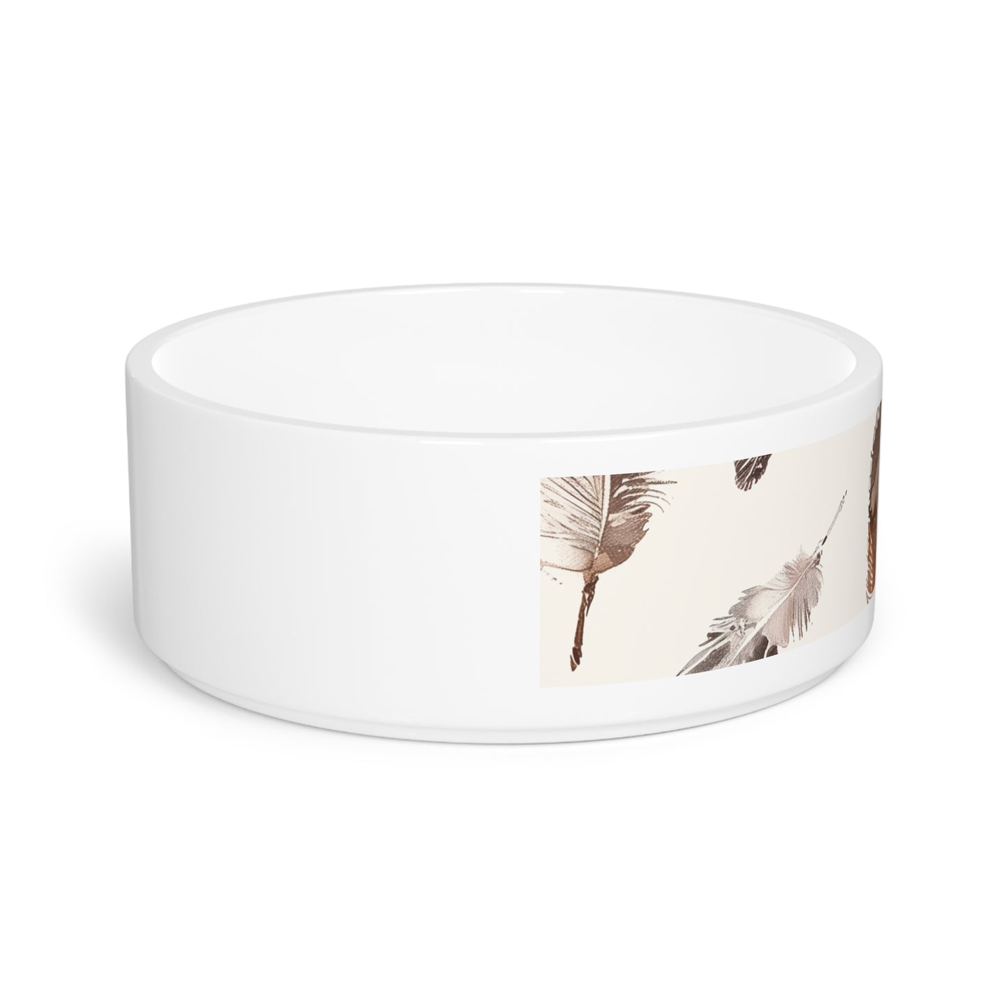 Boho Feather Pet Bowl: Chic and Cozy Stylish Feathers