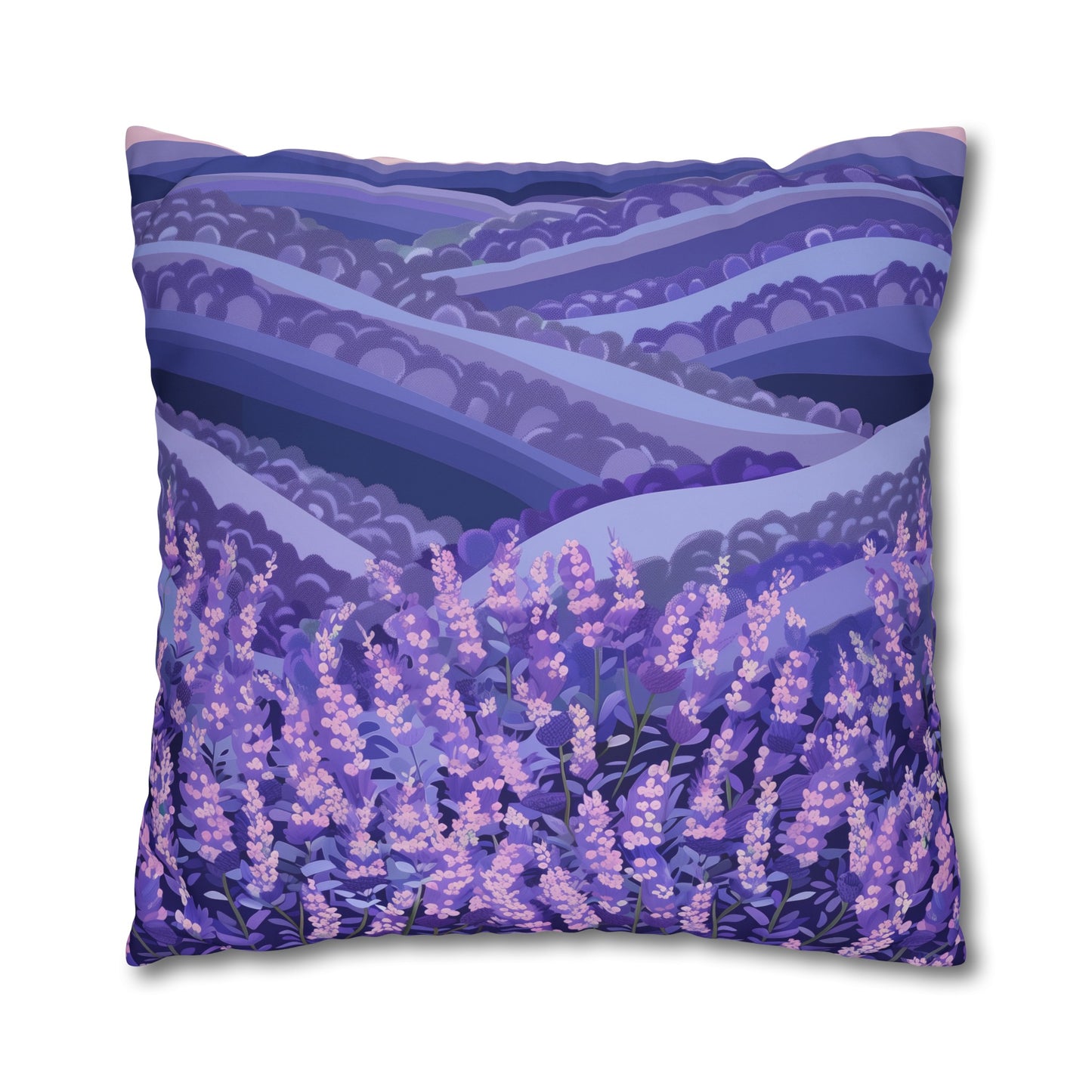 "Lavender Fields Pillow Case - Dreamy floral design for serene bedroom decor"