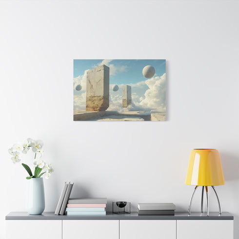 Surreal Dreamscape with Levitating Objects — Canvas Wall Art — Product Detail View 7