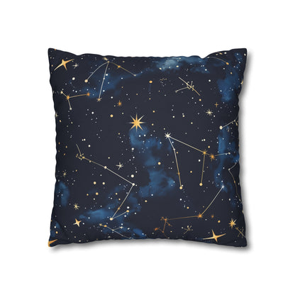 "Transform your bedroom with our Constellation Stars Starry Night Pillowcase, featuring a seamless pattern of twinkling stars for a dreamy galaxy vibe."