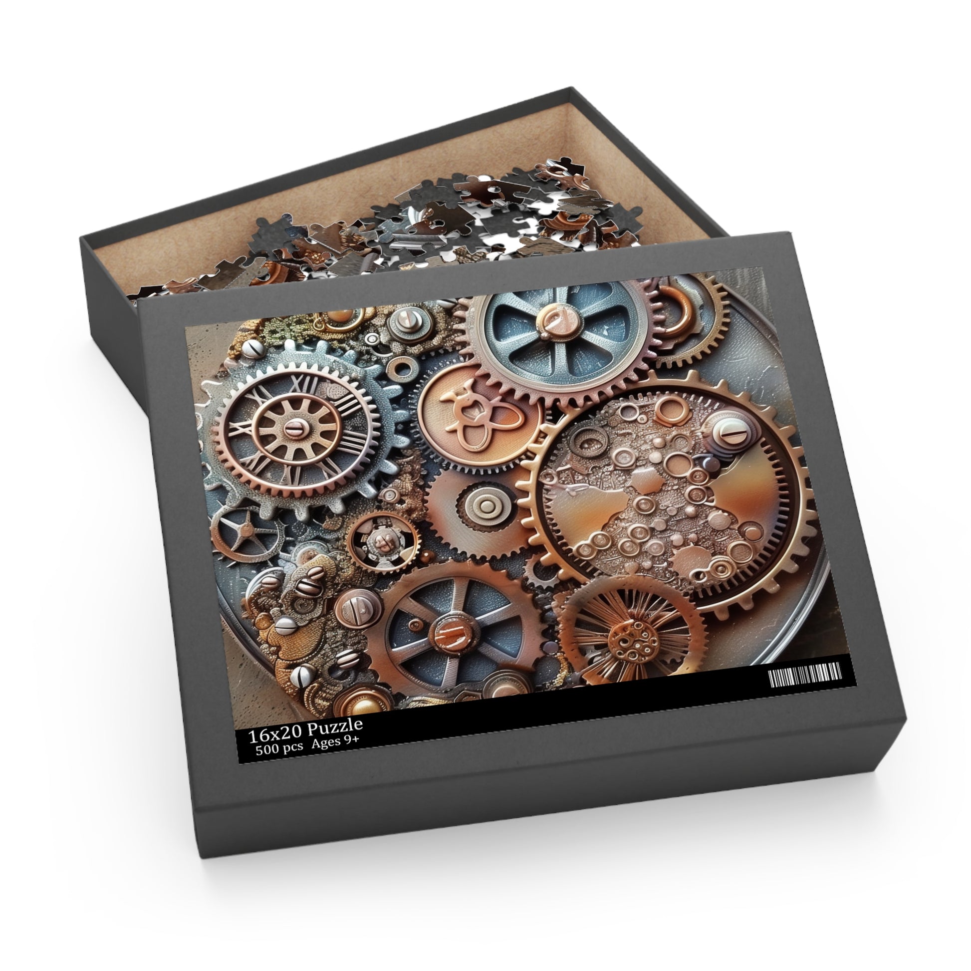 "Steampunk Gear Puzzle - Intricate cogs and gears for a challenging and captivating experience"