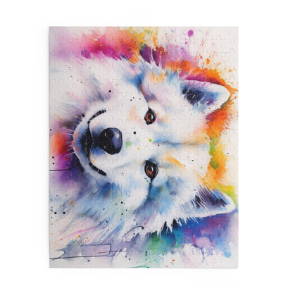 Adorable Samoyed Puzzle Fun